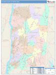 Dutchess County Metro Area Wall Map Color Cast Style